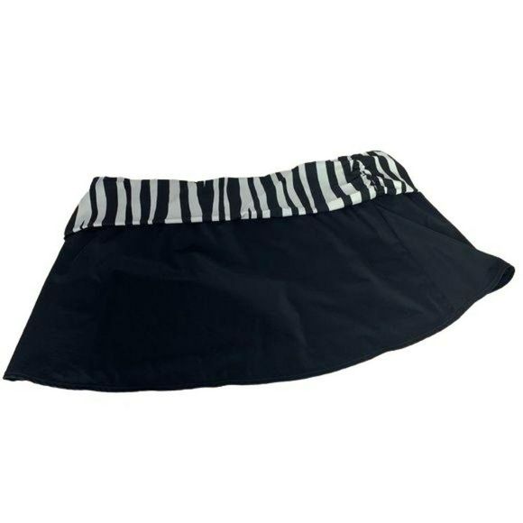 Lane Bryant Woman's Plus Size Black Skort‎ Bikini Bottom Swim Shorts Size 22 - Picture 2 of 6